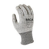 BACA Cut Level D Grey Palm Coated Gloves