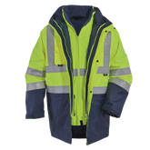 POLAR High Visibility Waterproof Contrast 5 in 1 Jacket
