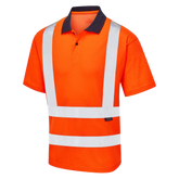 Croyde Hi-Vis Class 2 Ribbed Short Sleeve Polo Shirt
