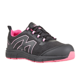 Ladies Black & Pink Lightweight Mesh Trainer