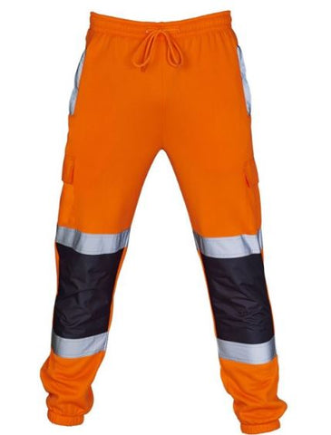 Hi Vis Orange 2 Tone Jogging Bottoms